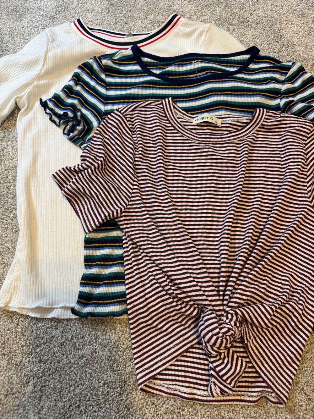 Striped shirt bundle of 3
